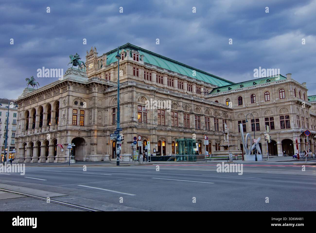 Majestueux opéra d'État de Vienne, un monument historique néo-Renaissance Banque D'Images