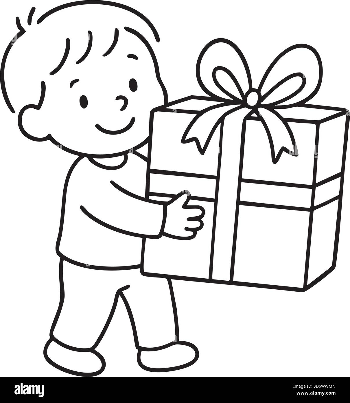 Livre de coloriage d'hiver pour enfants sur fond transparent Illustration de Vecteur