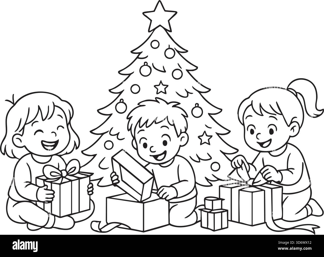 Livre de coloriage d'hiver pour enfants sur fond transparent Illustration de Vecteur