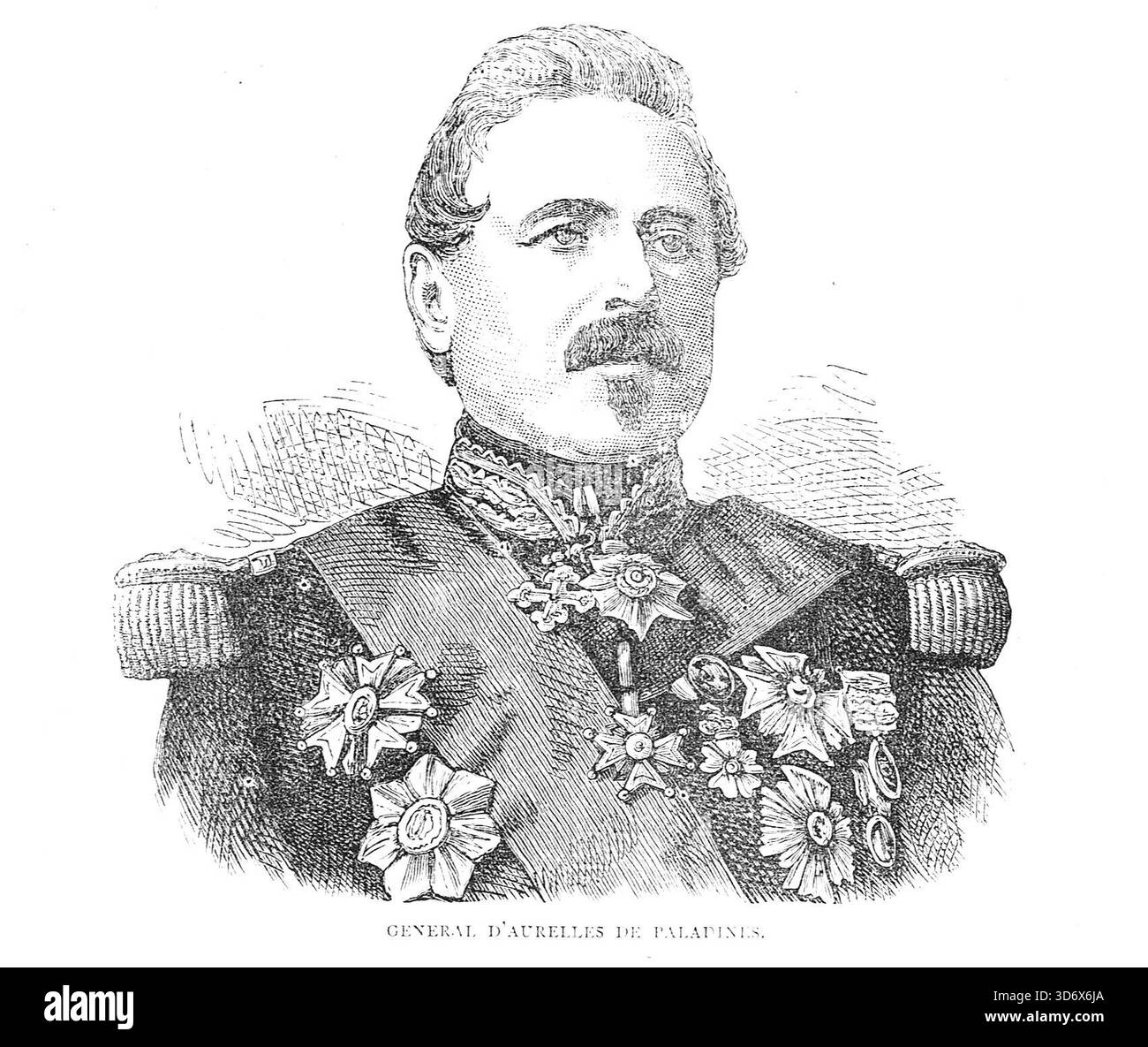 Général d'Aurelle de Paladines, commandant de l'armée de Loire pendant la guerre franco-prussienne. Banque D'Images