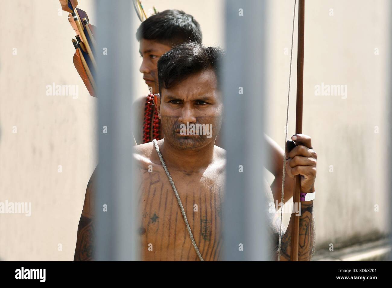Belém, Brésil, 19 novembre 2025. Peuple indigène du groupe Munduruku, dans la région nord du Brésil. Banque D'Images