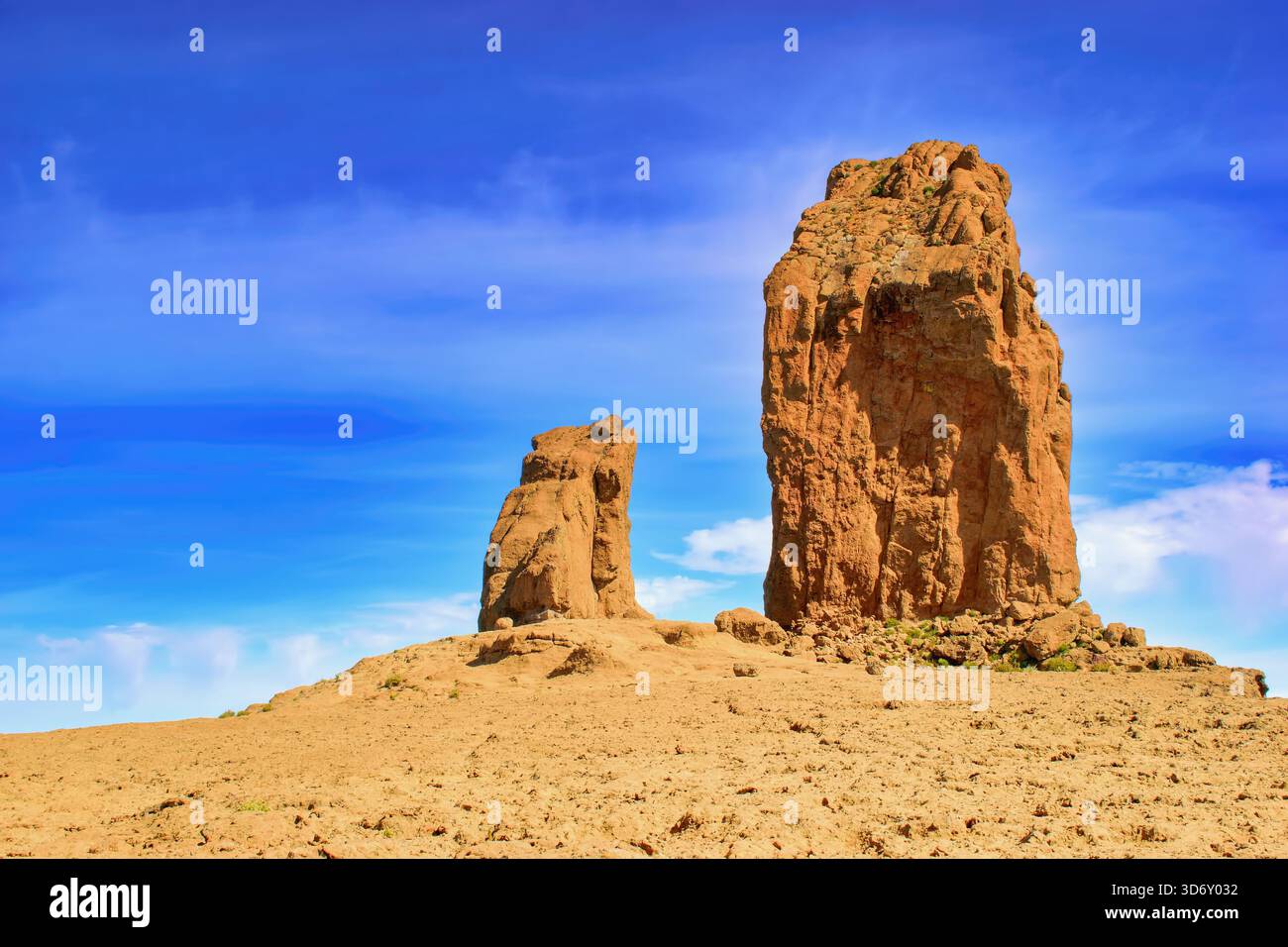 Rocher célèbre et zone de randonnée Roque Nublo, Gran Canaria, Îles Canaries, Espagne Banque D'Images