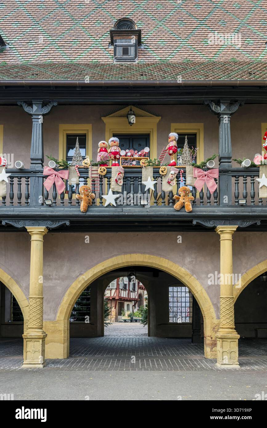 Décorations de Noël, Maison Koifhus, Colmar, Haut-Rhin, Grand est, France Banque D'Images