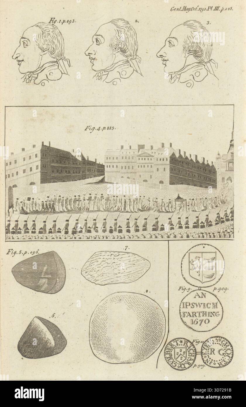 Procession des États généraux à Paris le 4 mai 1789. Révolution française 1790 Banque D'Images