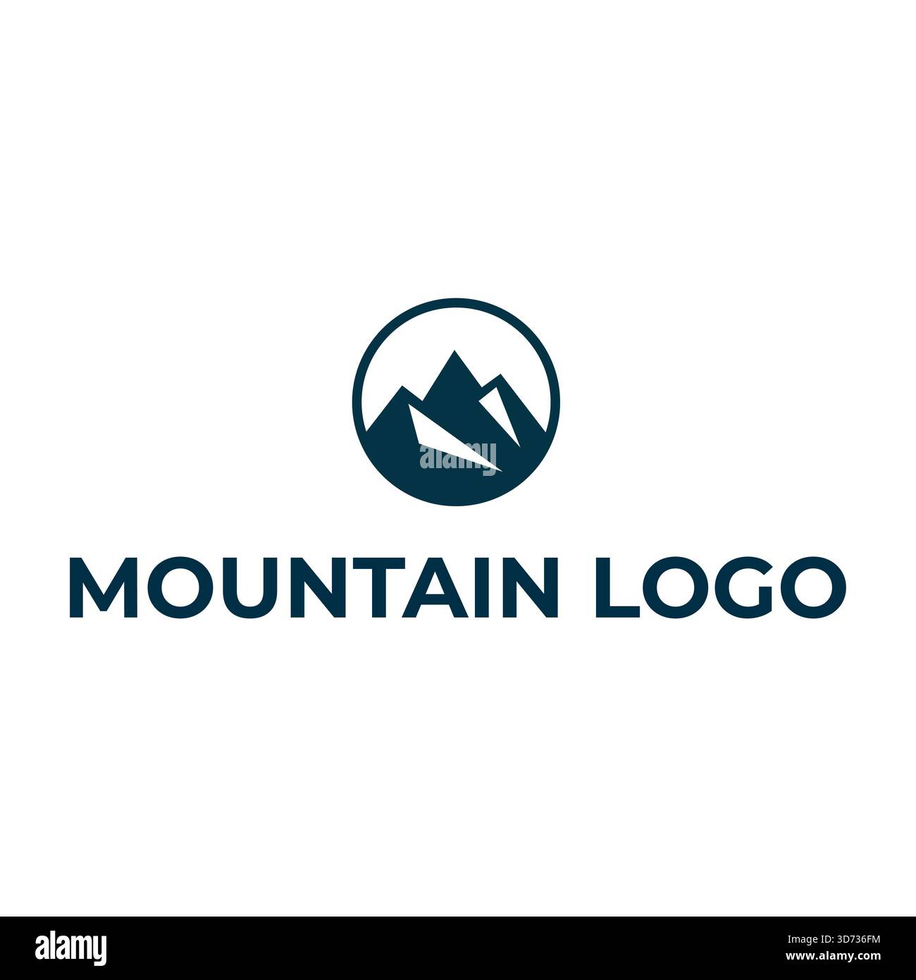 Conception abstraite de logo de montagne - aventure, plein air et icône de vecteur de pic Illustration de Vecteur