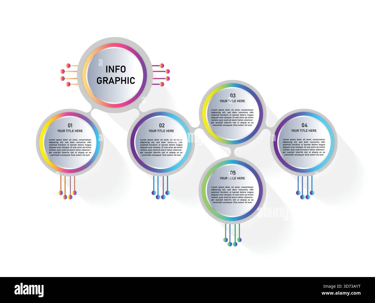 Conception de modèle infographique de processus de visualisation des données d'entreprise Illustration de Vecteur