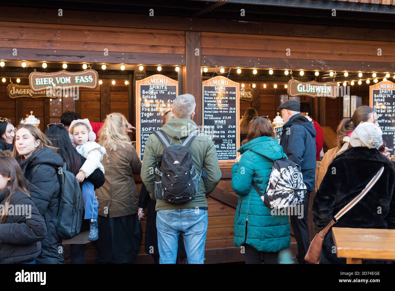 Marché de Noël 2025 sur Broad Street à Oxford, Royaume-Uni Banque D'Images