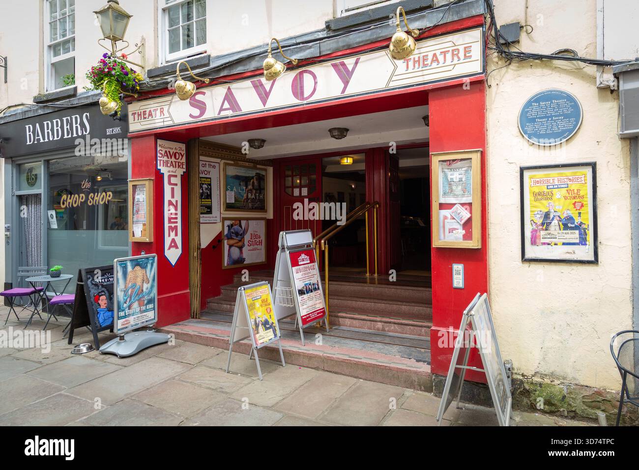 Monmouth, Royaume-Uni, le 20 juin 2025 : Savoy Theatre, salle de cinéma et de divertissement, sur le site du plus ancien théâtre du pays de Galles. Banque D'Images