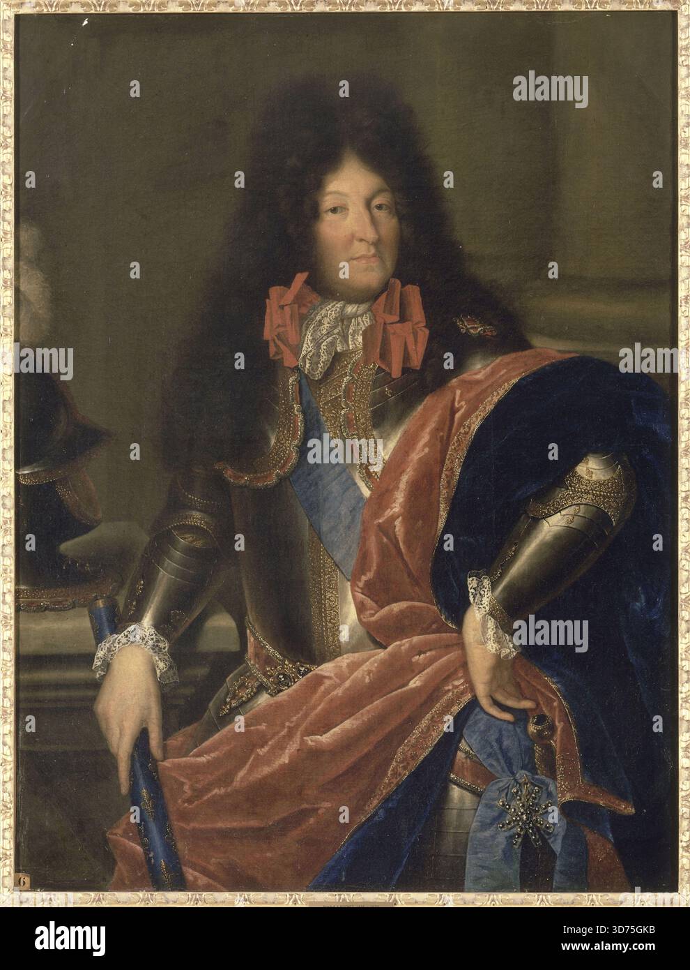 Louis XIV en 1690 attribué à Jean Nocret - Banque D'Images