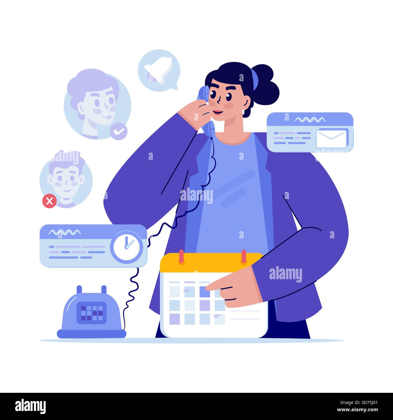 Illustration vectorielle du calendrier des réunions d'information Illustration de Vecteur