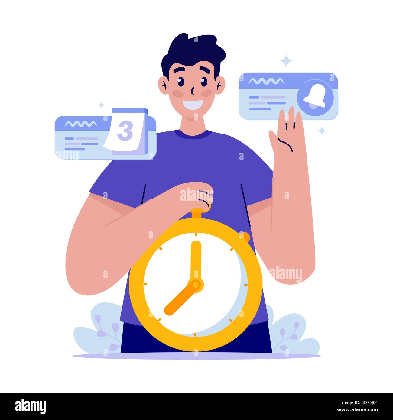Illustration vectorielle de rappel de rendez-vous de notification Illustration de Vecteur