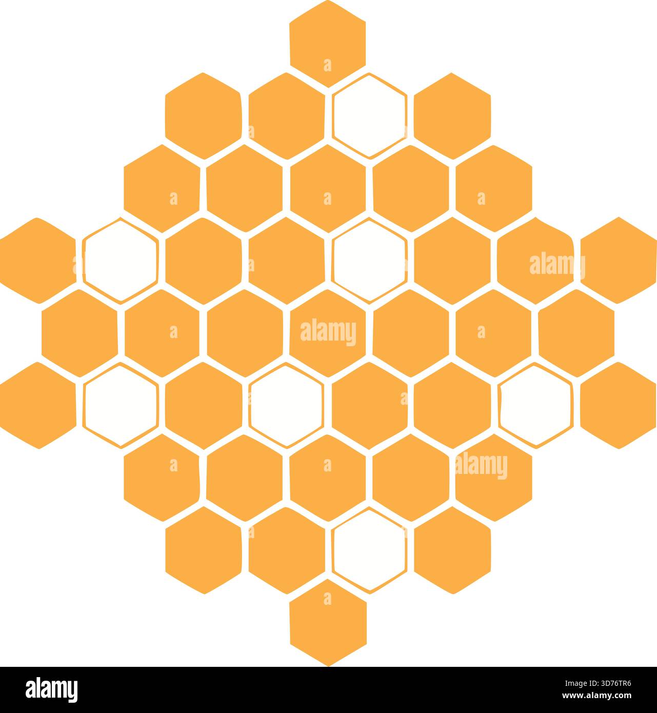 Fond de motif sans couture en nid d'abeille hexagonal - texture abstraite géométrique jaune hexagonal pour le design moderne et le papier peint décoratif Illustration de Vecteur