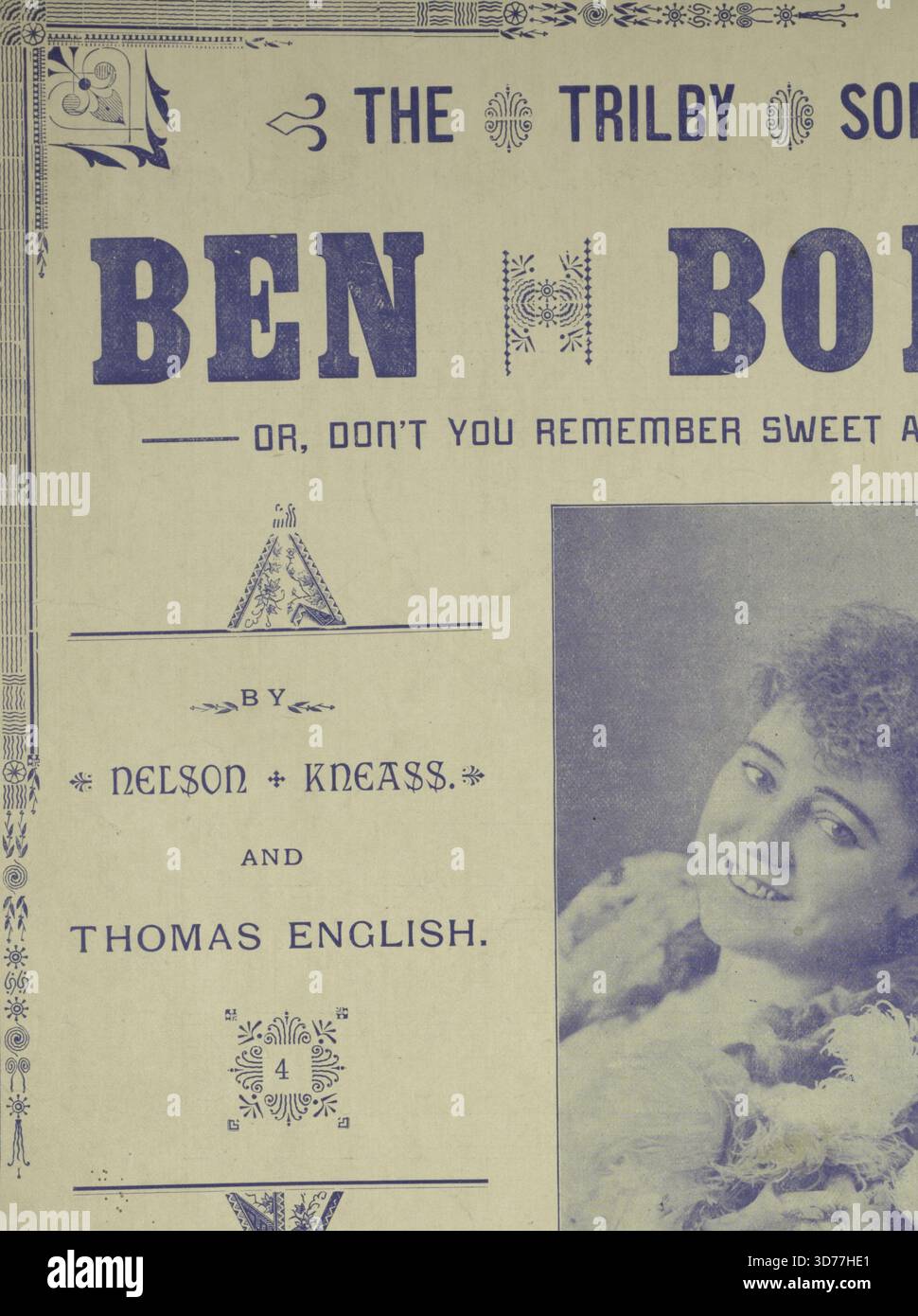 Ben Bolt, ou, tu ne te souviens pas de Sweet Alice, 1895 ans. De plus, ne vous souvenez-vous pas de Sweet Alice ; Alternative, Oh ! Tu ne te souviens pas de Sweet Alice, Ben Bolt. Première ligne : [texte de la chanson]., 1895, New York. Éditeur, Frank Harding's Music House. Sujet : chansons, mort, réminiscence., 1 partition (4 p.) ; 36 cm Banque D'Images