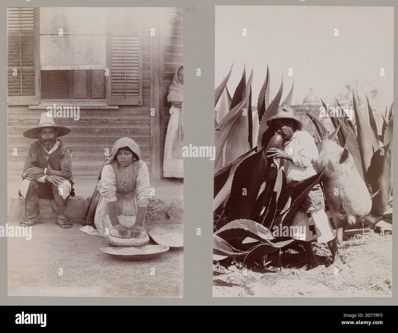 Fabrication de tortillas, 1898, Mexique, impression argentée gélatineuse, tapis / 10 1/2 x 13 3/4 po. (26,7 x 34,9 cm Banque D'Images