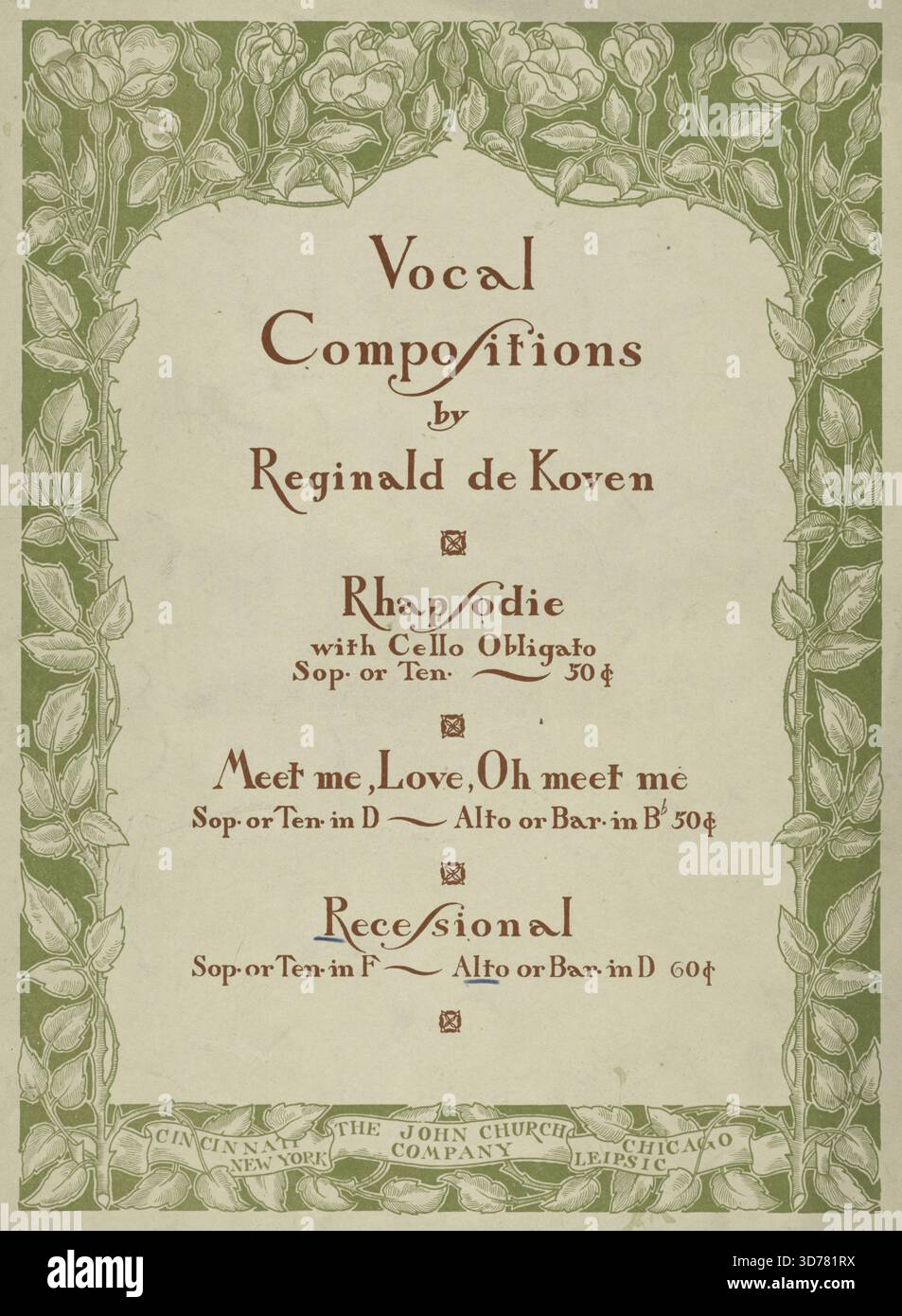 Recession, 1898 - supplémentaire, Dieu de nos pères. First line., 1898., New York. Éditeur, The John Church Company. Les sujets incluent les chants, la prière, les commémorations, Dieu, le culte, et Love., 1 partition (8 p.) ; 35 cm Banque D'Images