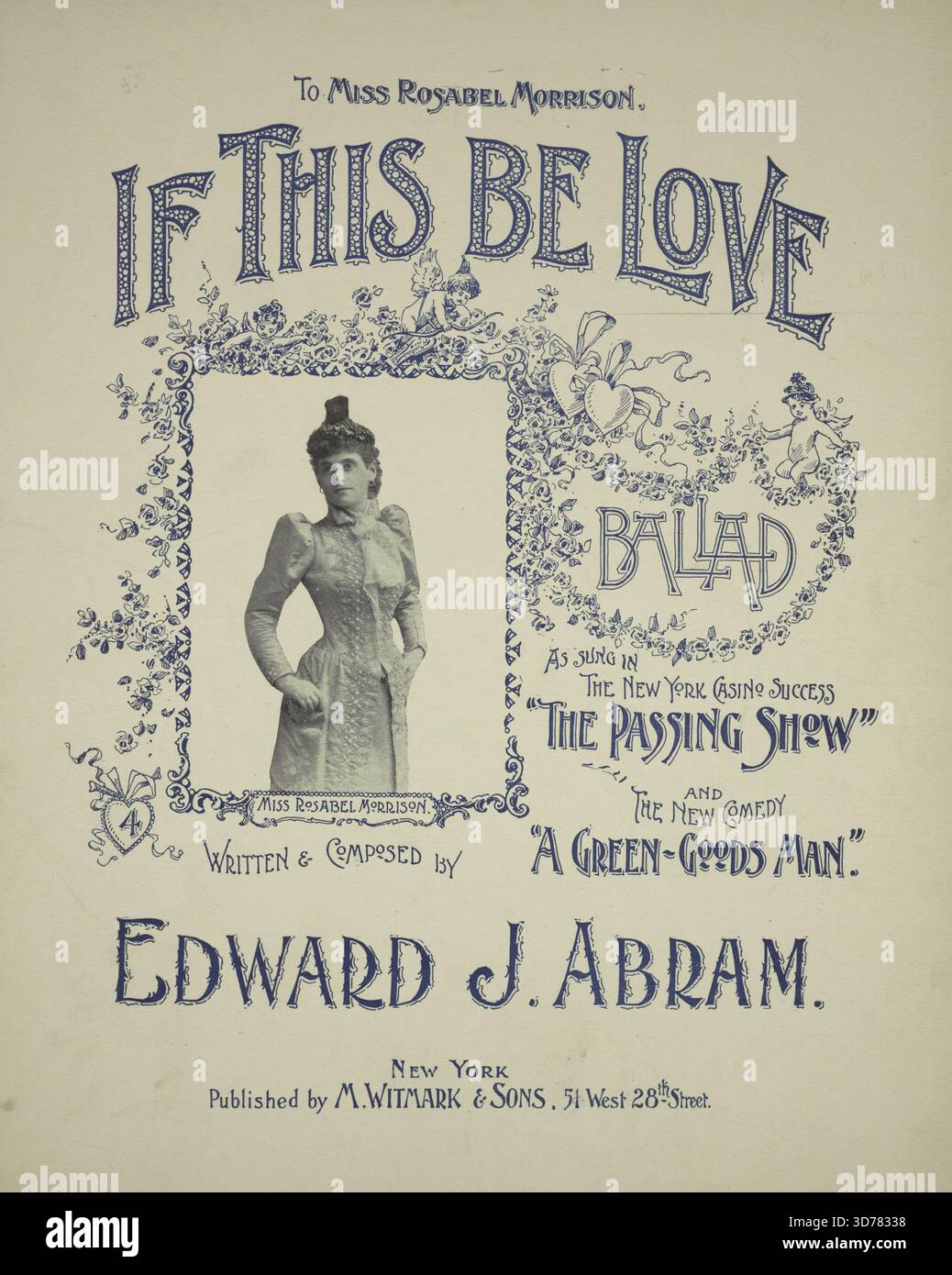 Si ce soit l'amour, 1895 - supplémentaire, quel est ce sentiment de tristesse, dans mon âme la plus profonde. First line., 1895., New York. Editeur, M. Witmark & sons. Chansons, amour, comédies musicales, souffrance., 1 partition (4 p.) ; 34 cm Banque D'Images