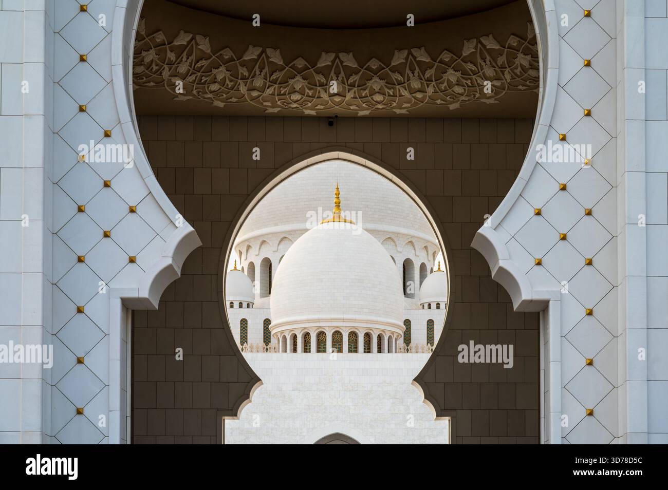 Grande Mosquée de Sheikh Zayed, Abu Dhabi, Émirats Arabes Unis Banque D'Images