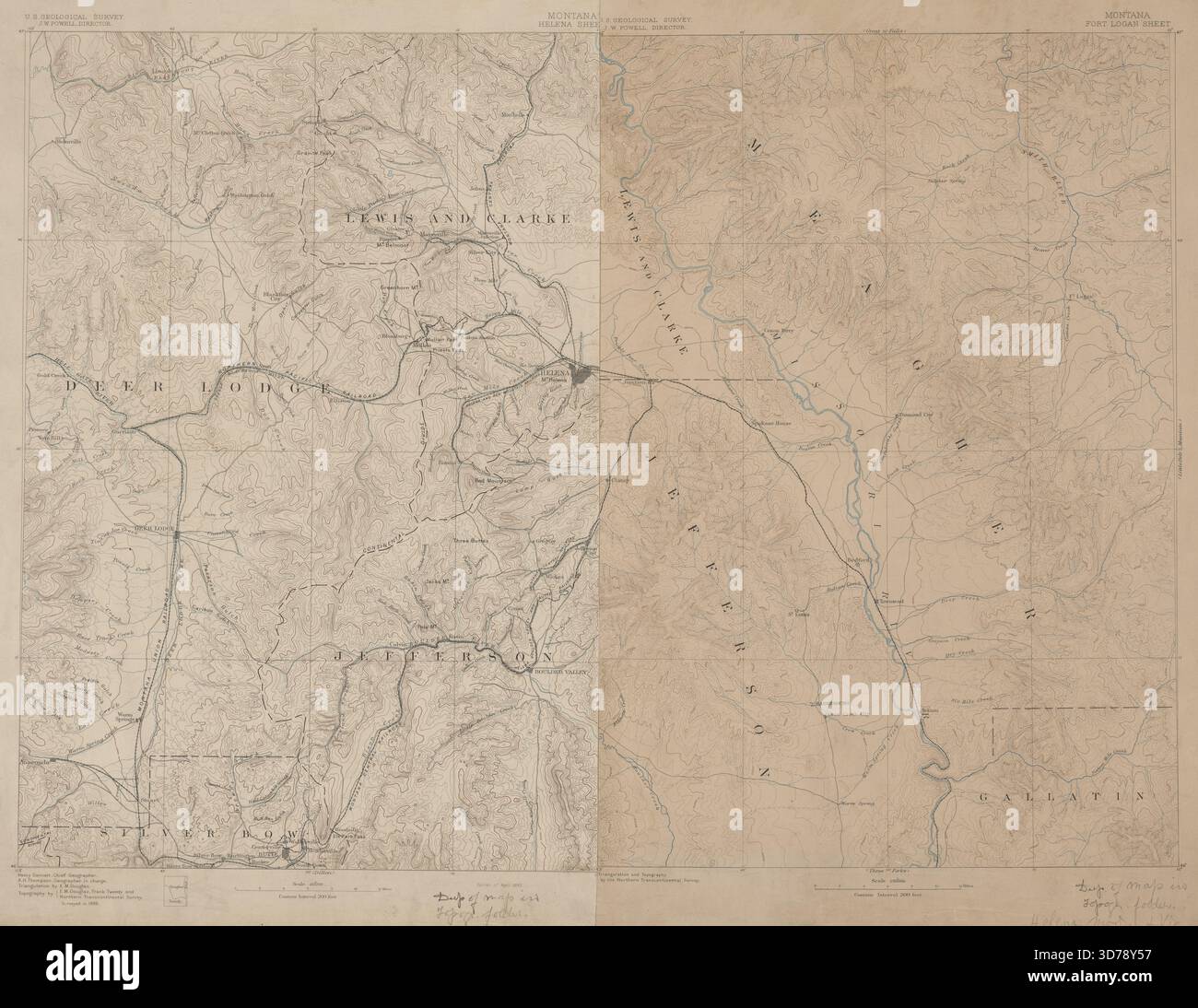 Carte Murale Lewis Et Clark - Vintage Amérique - Toile Encadrée, Prête à Accrocher