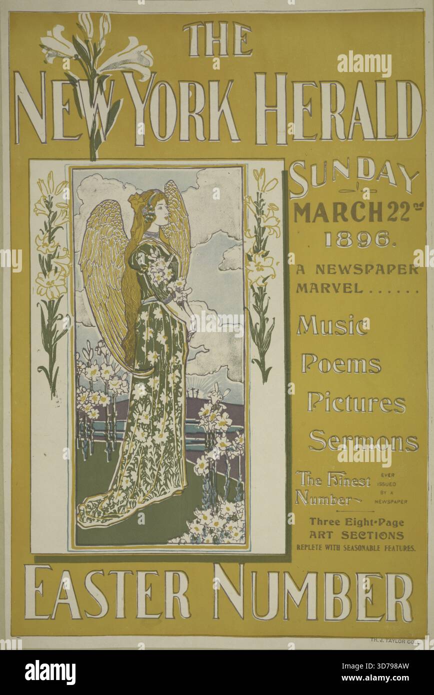 The New York Herald, dimanche 22 mars 1896., 1893 - 1897 Banque D'Images