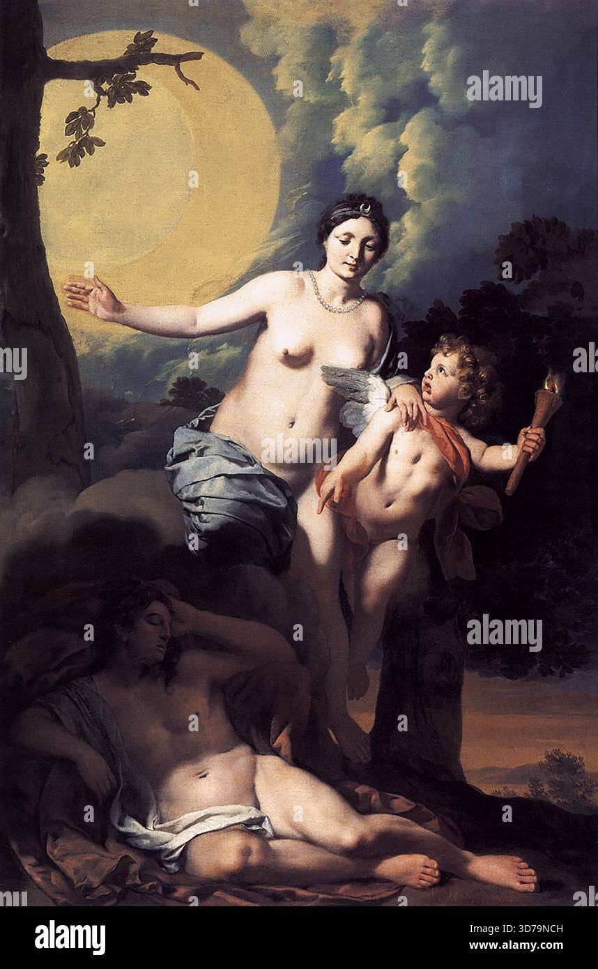 LAIRESSE, G?rard de (né en 1641, Li ?GE, mort en 1711, la Haye) Diana et Endymion c. 1680 huile sur toile, 177 x 119 cm Rijksmuseum, Amsterdam en 1674 William IIIa acheté un domaine de campagne à Soestdijk. Il a construit un pavillon de chasse sur la propriété après la conception de Maurits Post, le fils du célèbre architecte Pieter Post. Dans les années suivantes, il commanda des peintures à Johannes Glauber, Melchior d'Hondecoeter, Gérard Lairesse et divers autres artistes pour décorer les murs. La plupart de ces œuvres ont été transférées plus tard au Rijksmuseum et à la Mauritshuis. Selon un inventaire des huis Banque D'Images