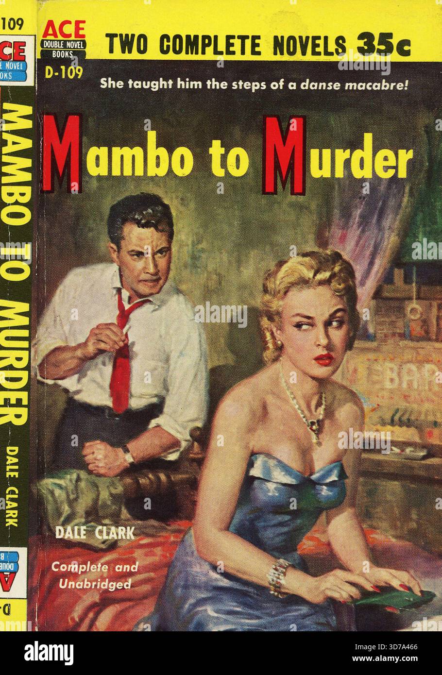 'Dale Clark - Mambo au meurtre. ACE Books d-109, 1955. Artiste de couverture : Harry Barton' Banque D'Images