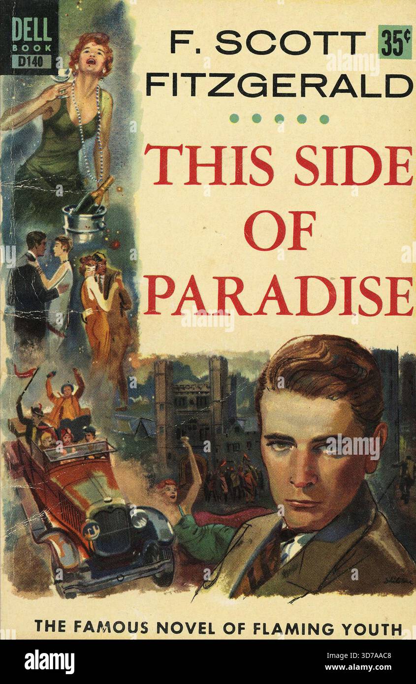 F. Scott Fitzgerald - ce côté du Paradis. Livres Dell D140, 1954' Banque D'Images