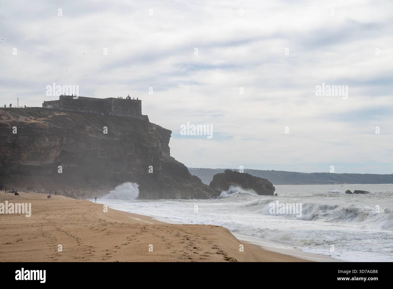 Praia do Norte, Nazaré Portugal Banque D'Images