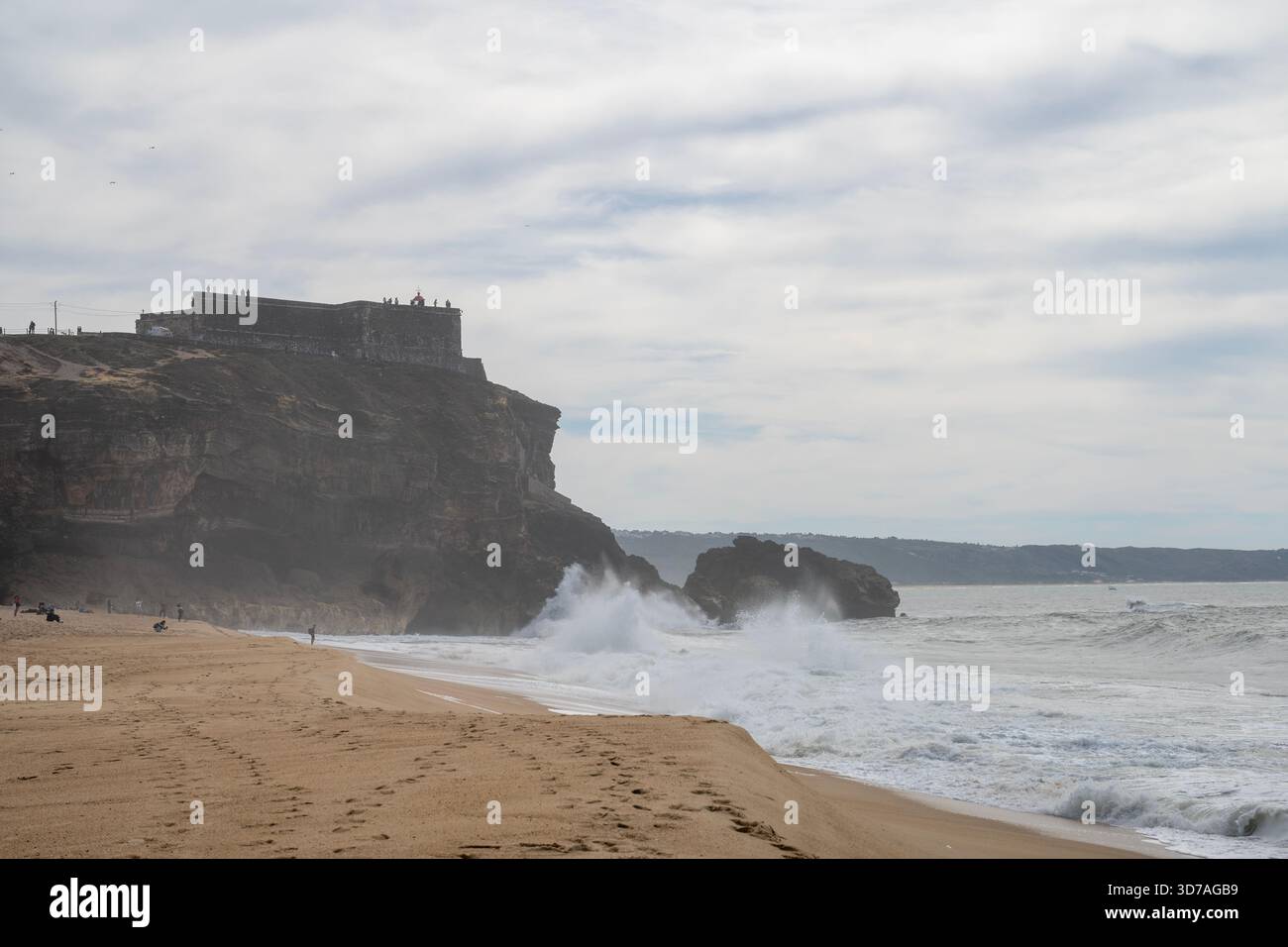 Praia do Norte, Nazaré Portugal Banque D'Images