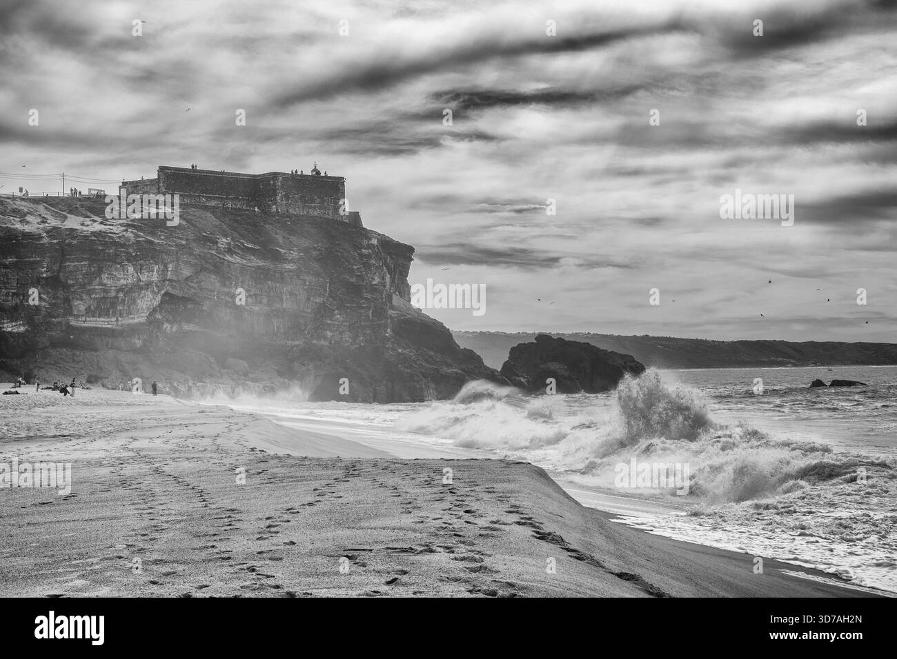 Praia do Norte, Nazaré Portugal Banque D'Images