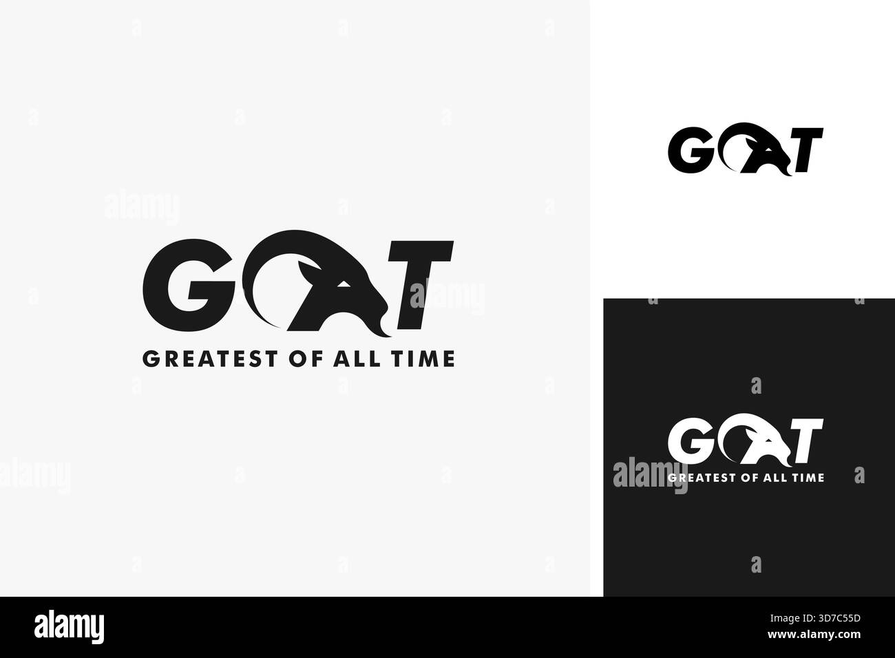 Illustration de conception d'icône de type de logo de chèvre Illustration de Vecteur