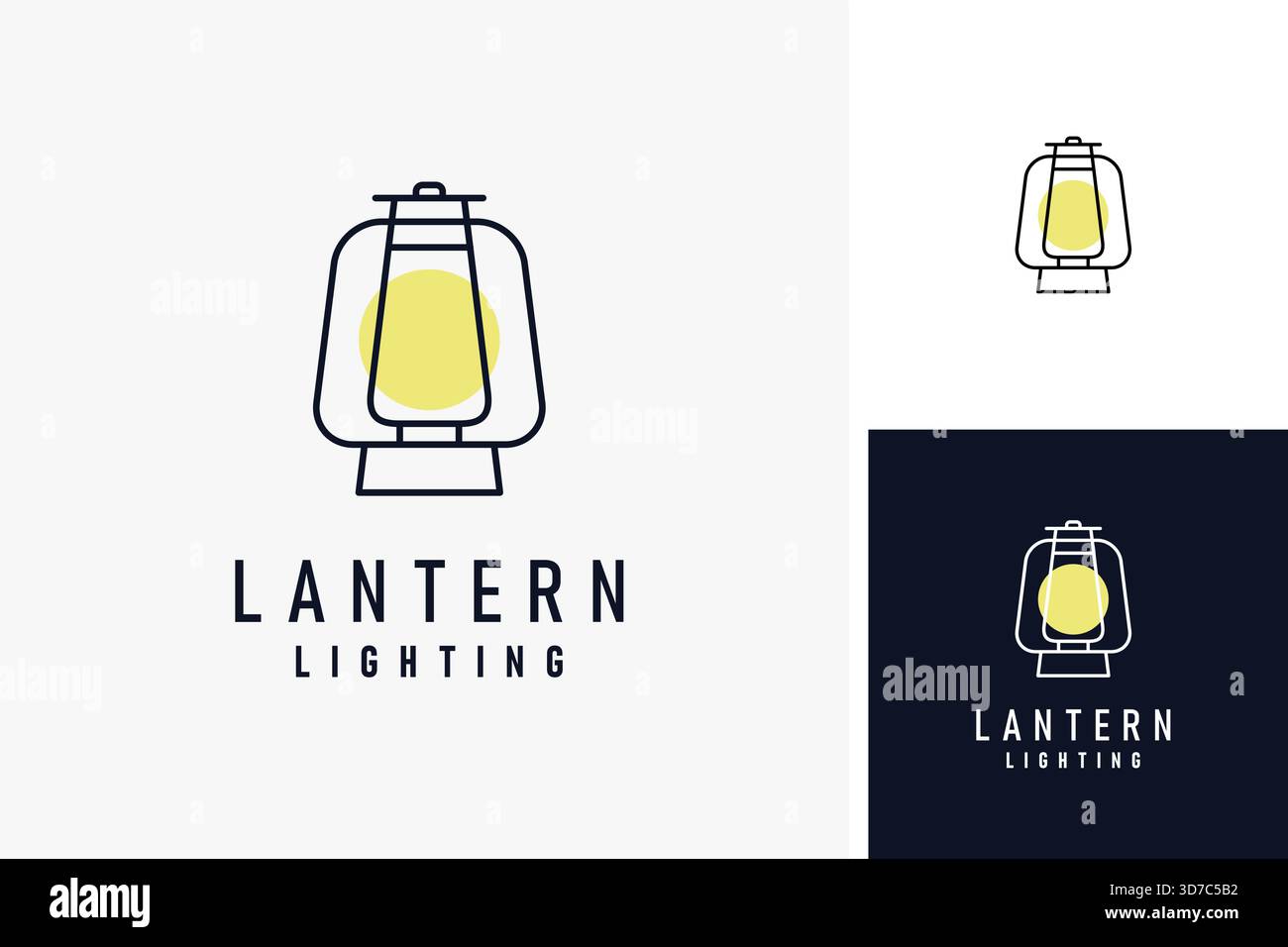 Conception d'icône de symbole de logo de lanterne Illustration de Vecteur