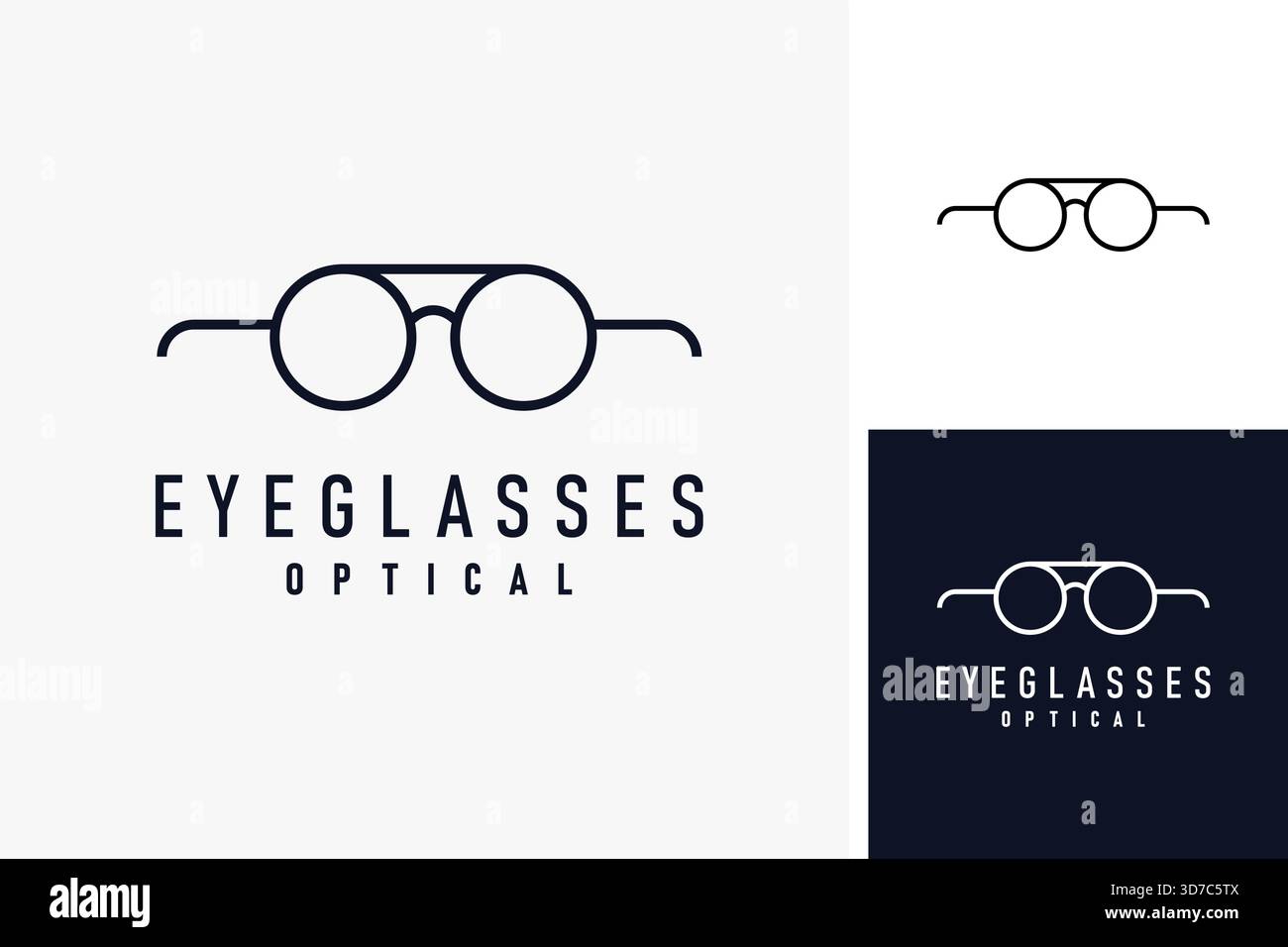 Conception d'icône de symbole de logo de lunettes simples Illustration de Vecteur