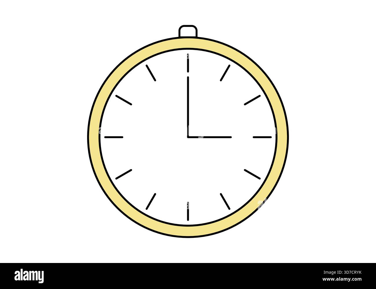 Icône d'horloge, illustration vectorielle plate. Illustration de Vecteur