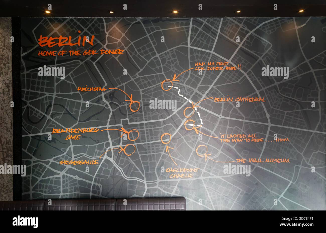 Carte de Berlin Inside GDK Allemand Doner Kebab restaurant à emporter dans le centre-ville, Exeter, Devon, Angleterre, Royaume-Uni Banque D'Images