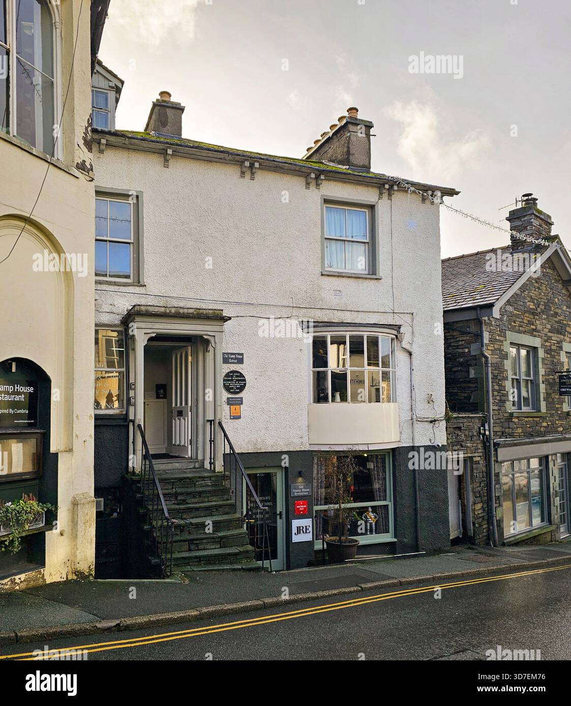 The Old Stamp House, Ambleside, Cumbria. Ancien bureau de William Wordsworth en tant que distributeur de timbres pour Westmorland. Banque D'Images