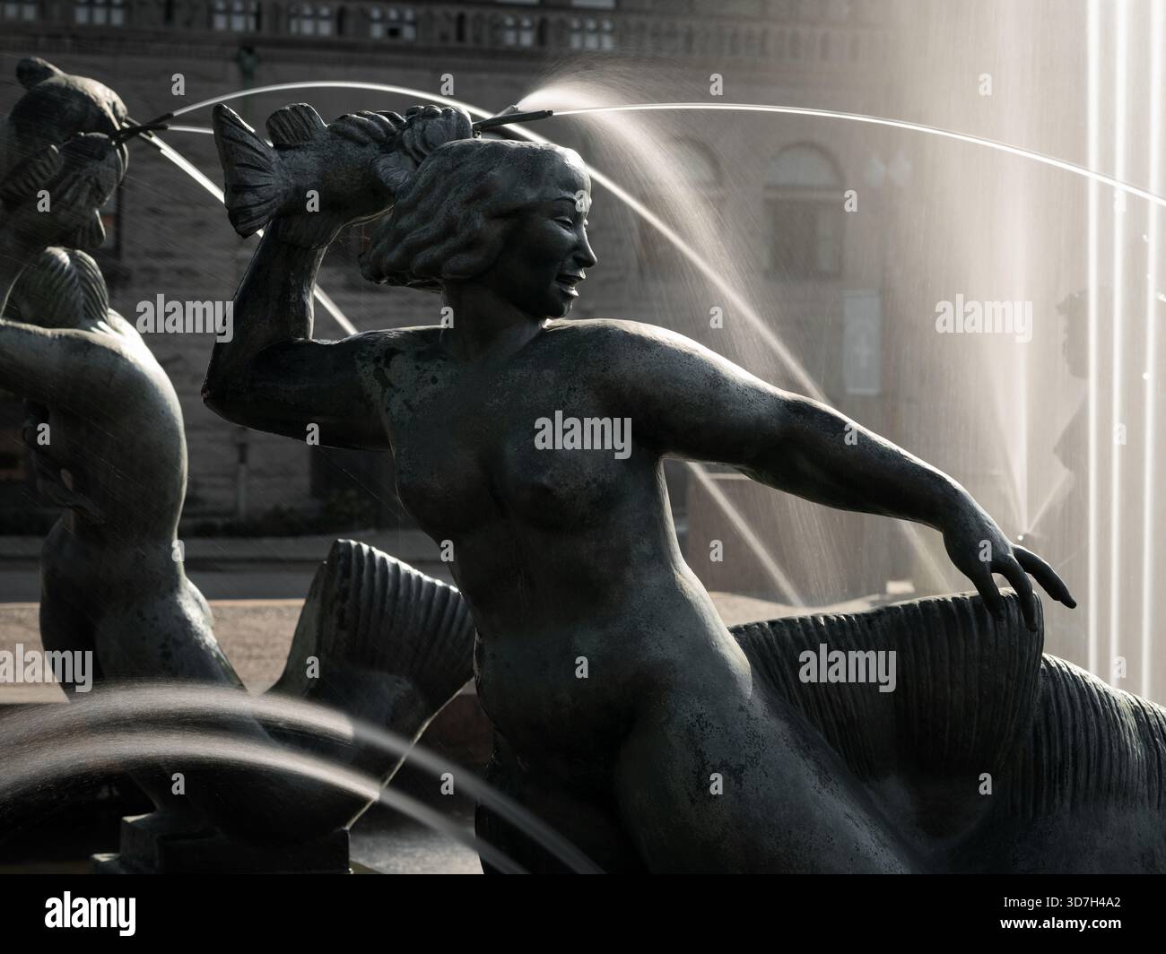 Rencontre de la Fontaine des eaux, lieu : doté Louis MO, artiste : Carl milles Banque D'Images