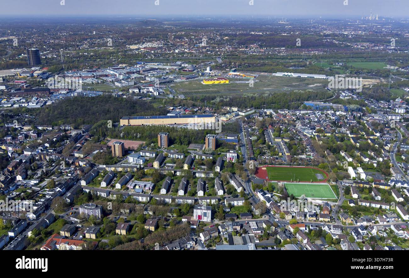 Vue aérienne du complexe sportif Fritz-collet-Anlage sur Mellinghofer Strasse avec court de tennis Turnerbund Oberhausen 1889 e.V. à Oberhausen dans le R. Banque D'Images
