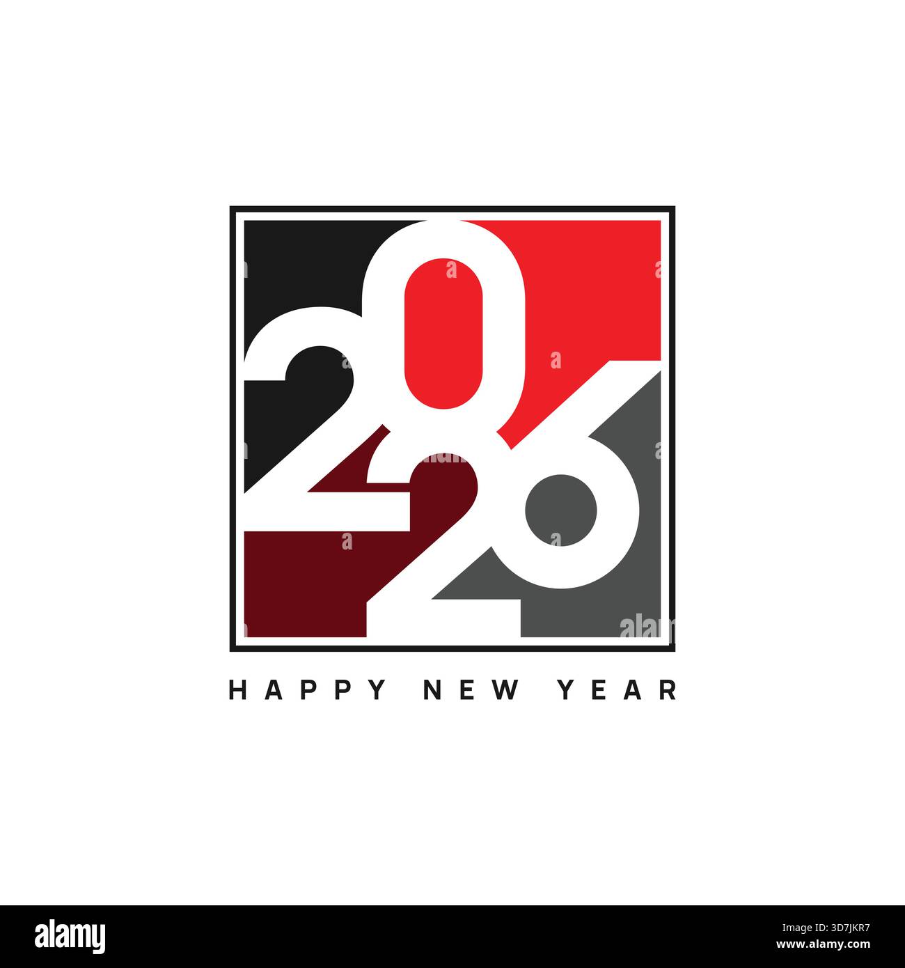 Bonne année 2026 design. Nouvelle année bannière ou conception de carte Illustration de Vecteur
