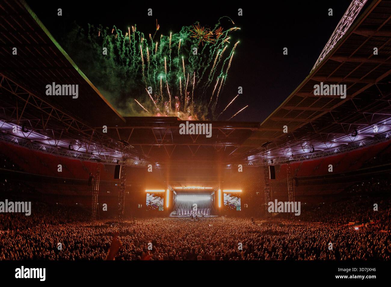 Green Day en direct au stade de Wembley Banque D'Images
