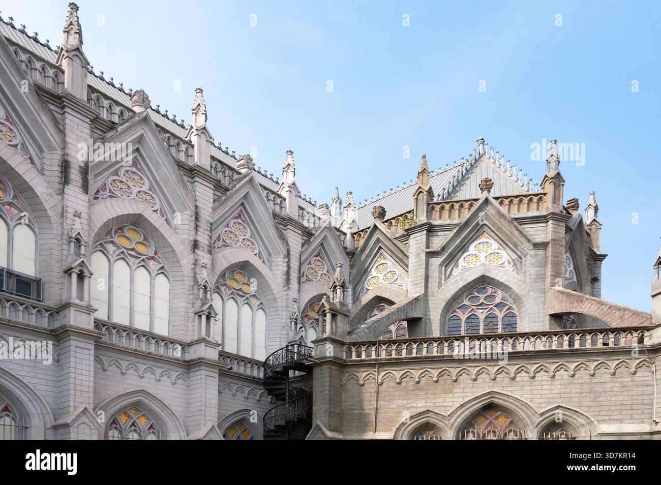 Église catholique Sainte Philomène de Mysore, Inde, cathédrale Saint Joseph, état du Karnataka, architecture néo gothique Banque D'Images