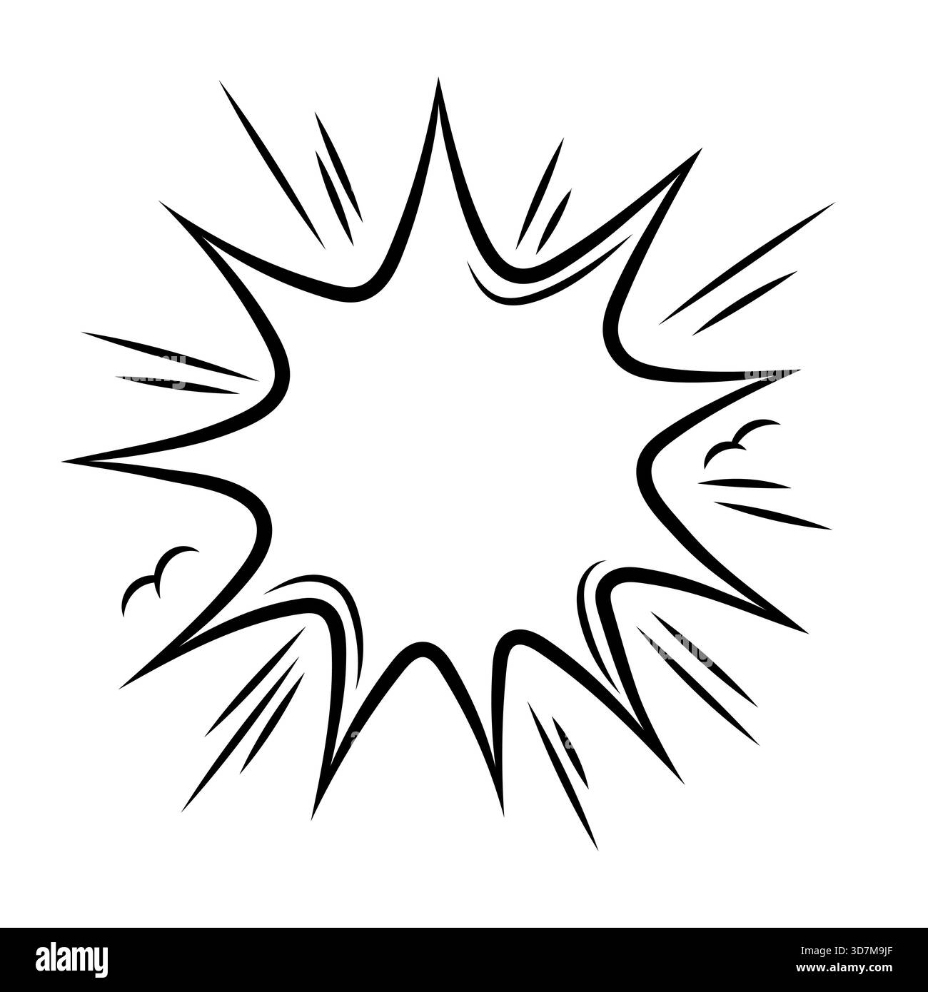 Explosion d'une bulle de discours de dessin animé. Illustration pop art dans un style comique. Illustration de Vecteur