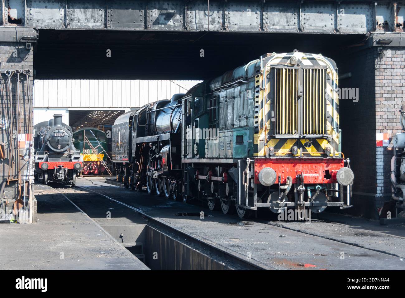 Locomotive de manœuvre diesel de classe 08 de la British Railways, à la Great Central Railway, Loughborough, Leicestershire, Angleterre Banque D'Images
