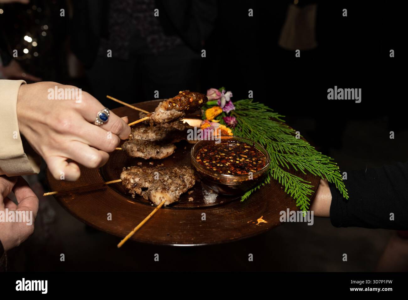 Plateaux de service lors d'un événement Banque D'Images