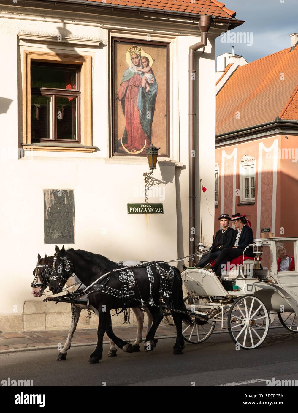 Cracovie Pologne. Célèbre pour sa riche histoire et son architecture, le vieux centre-ville de Cracovie est classé au patrimoine mondial de l'UNESCO. Banque D'Images