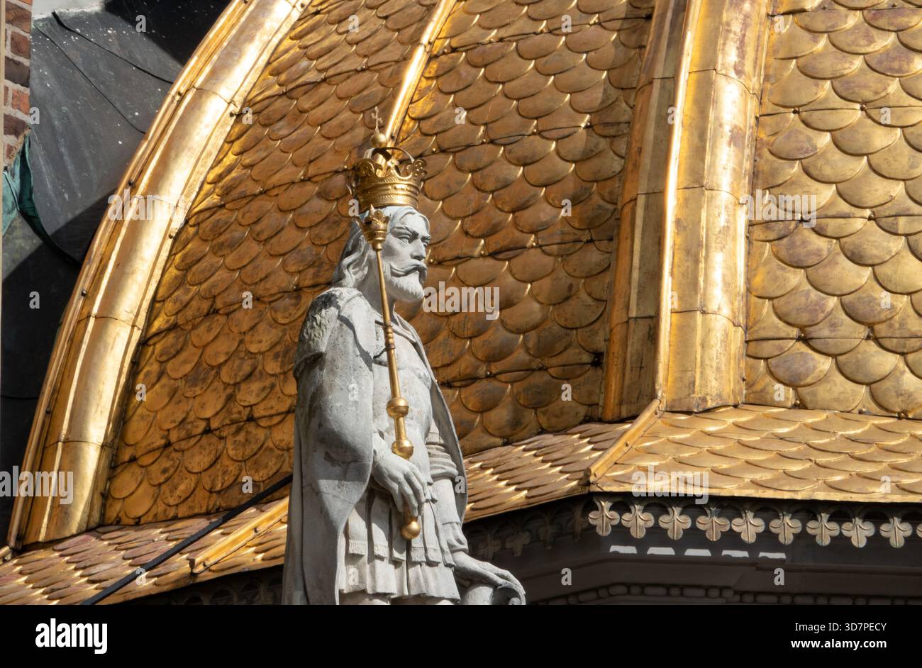 Cracovie Pologne. Site classé au patrimoine mondial de l'UNESCO et abrite le château historique de Wawel qui surplombe la ville. Banque D'Images