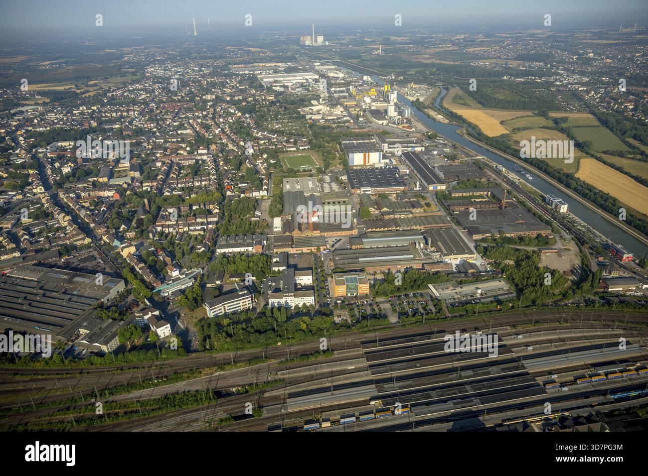 Hammeer West, Thyssen-Areal, Boehler Welding Voest Alpine, Hamm, région de la Ruhr, Rhénanie du Nord-Westphalie, Allemagne, DEU, Europe, vue aérienne, yeux d'oiseaux vi Banque D'Images