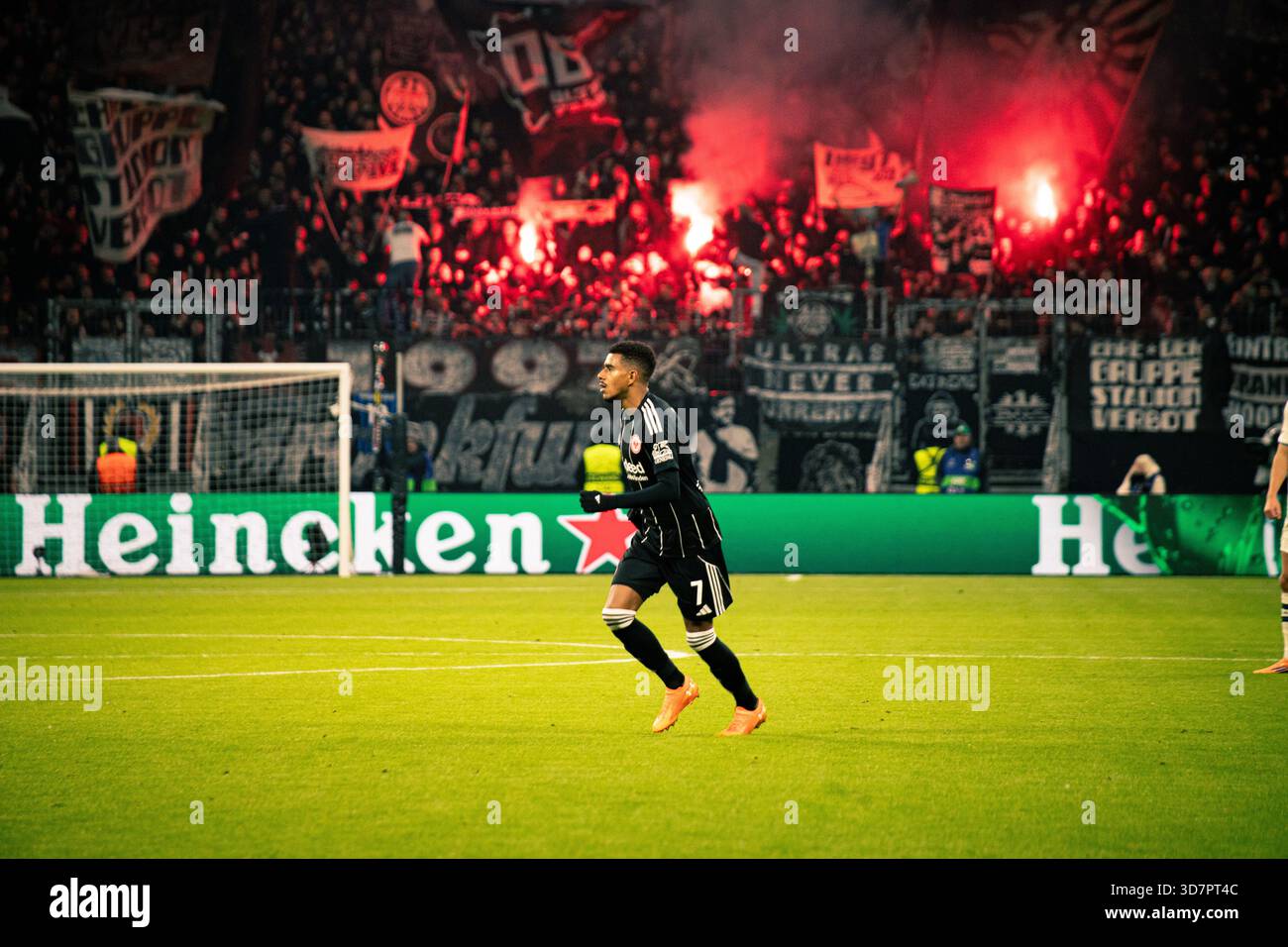 champions League entre Francfort et Atalanta Bergame Banque D'Images