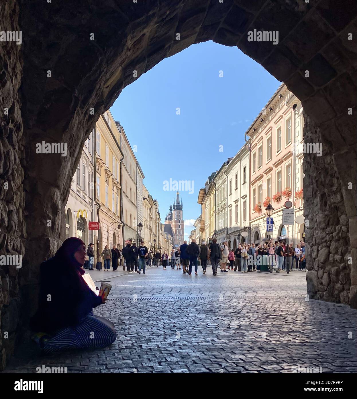 Cracovie Pologne. Célèbre pour sa riche histoire et son architecture, le vieux centre-ville de Cracovie est classé au patrimoine mondial de l'UNESCO. Banque D'Images