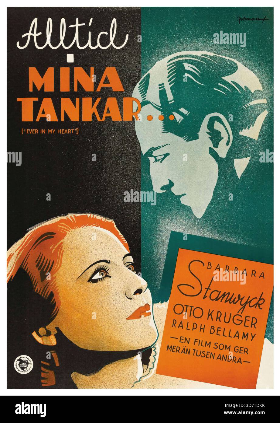 BARBARA STANWYCK et OTTO KRUGER dans EVER IN MY HEART (1933), réalisé par ARCHIE MAYO. Crédit : WARNER BROTHERS / album Banque D'Images