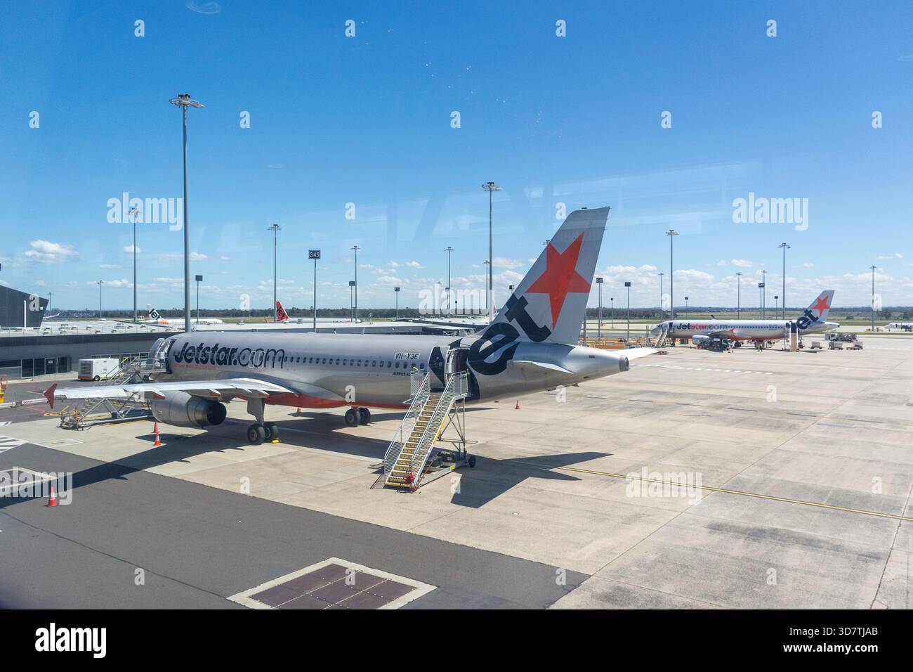 Jetstar Airbus A320-200 à Melbourne Tullamarine Airport, Melbourne, Victoria, Australie Banque D'Images